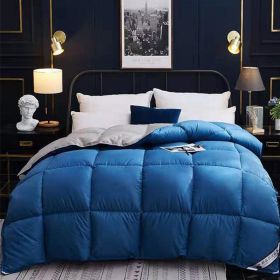 Down Duvet, Winter Duvet, Goose Down Duvet Core, Air Conditioner (Option: Blue-180x220cm-4)