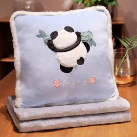 Cartoon Panda Back Three-in-one Four Seasons Universal Cushion Pillow Blanket (Option: Climbing Bamboo Back Shadow-40 √ó 40cm Blanket 150 √ó 170cm)